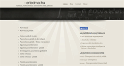 Desktop Screenshot of ertedmar.hu